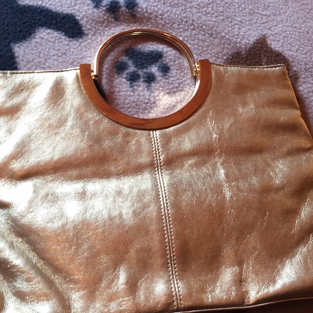 Gold evening bag